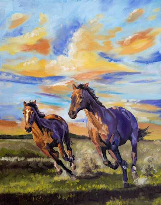 Kicking up Dust Print