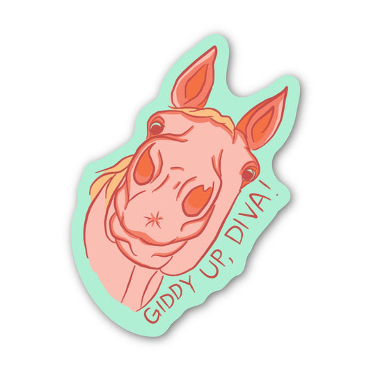 Giddy Up, Diva! 3" Sticker
